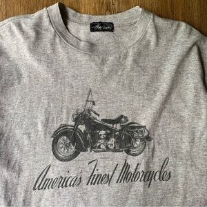 Vintage Indian Motorcycle T Shirt XL Grey Single Stitch